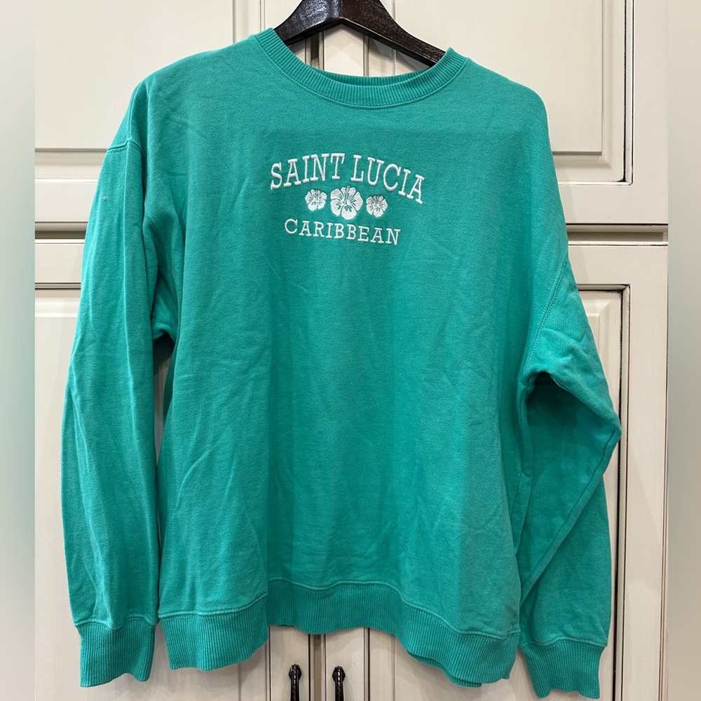 Caribbean Teal Crewneck Sweatshirt - Women